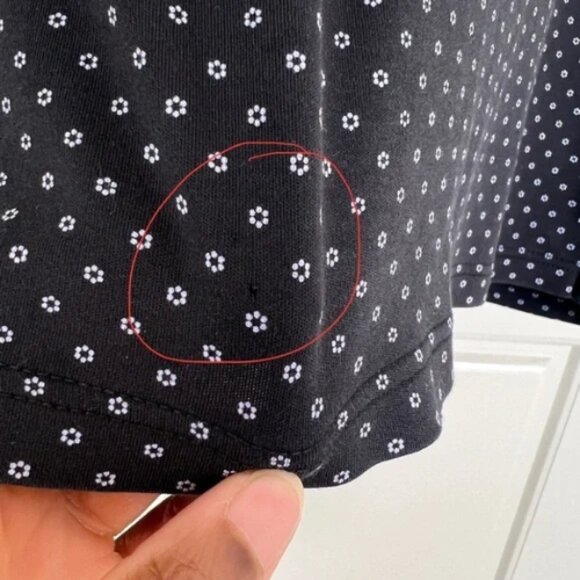 Murano‎ Slim Fit Polo Shirt Black Floral Print 100% Cotton Sz M *see notes - Picture 8 of 8